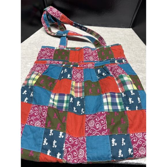 Disney Parks Mickey Mouse Patchwork Quilt Tote - Picture 1 of 13